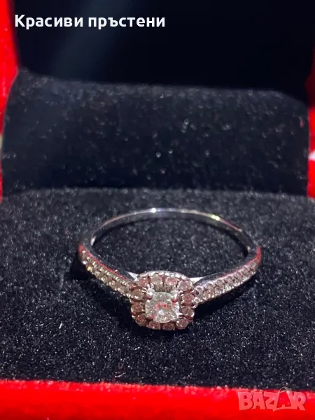 Прекрасен пръстен 27 диаманта-0,50ct , снимка 1