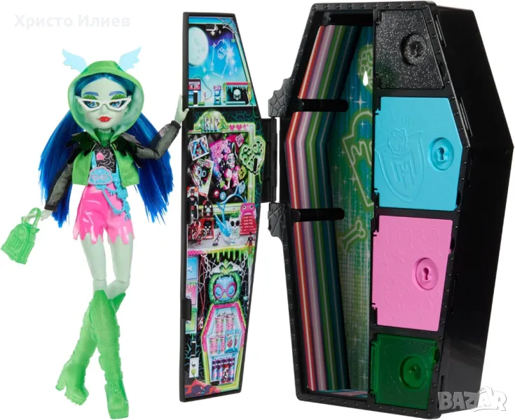 Monster High Skulltimate Secrets призрачни тайни Кукла Ghoulia Yelps с гардероб, снимка 1