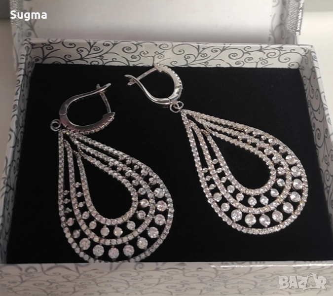 Сребърни обици, снимка 1