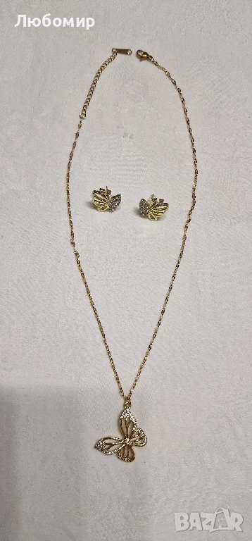 Дамско колие с обеци, снимка 1