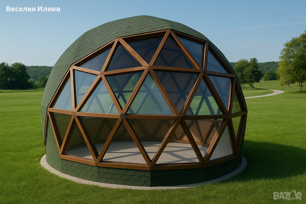 Tiny Domes: Геодезически Куполи за Глемпинг, Студио или Офис в Двора, снимка 1