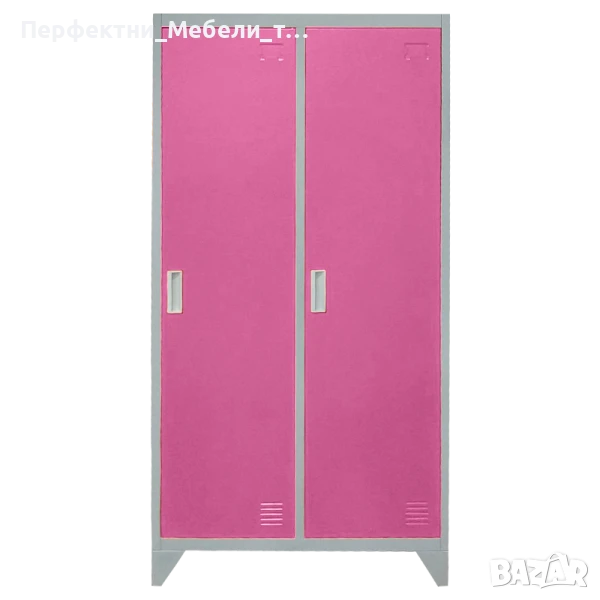 Двоен метален цветен гардероб,метални гардеробчета с 2 врати в различни цветове, снимка 1