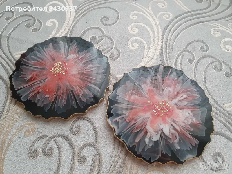 Епоскоидна Смола- 2 бр. подложки за чаши/купи, снимка 1