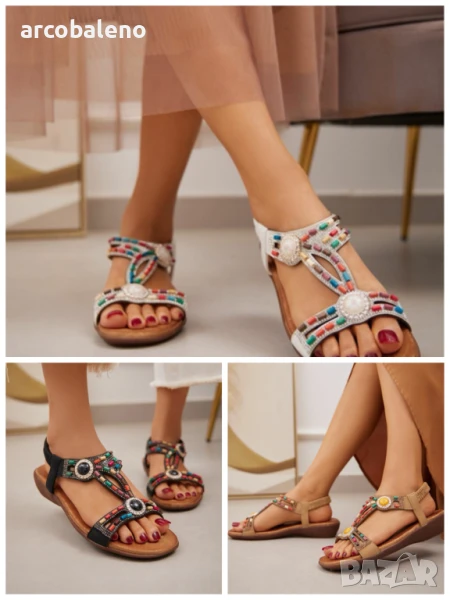 Дамски равни сандали, 3цвята , снимка 1
