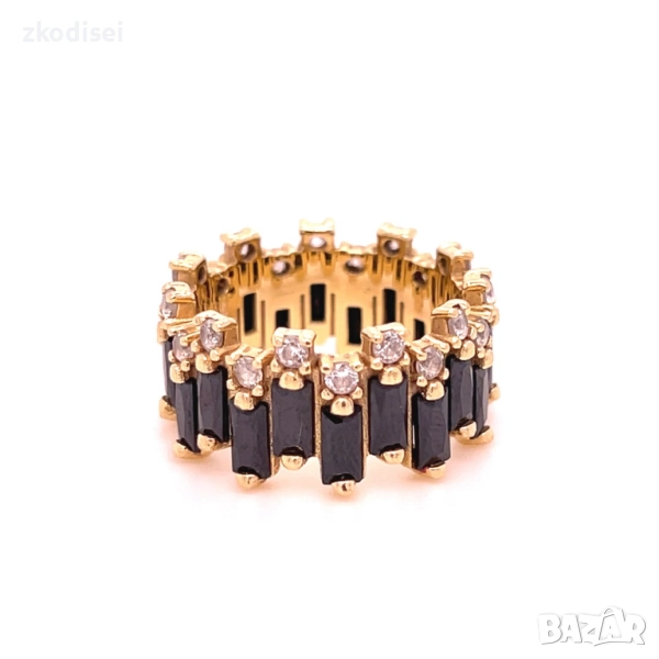 Златен дамски пръстен 8,13гр. размер:53 14кр. проба:585 модел:33829-3, снимка 1