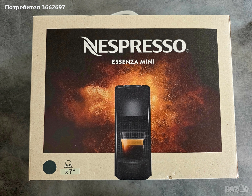 Кафемашина Nespresso Essenza Mini Black, снимка 1