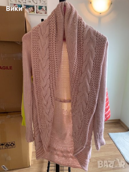 Красива дълга жилетка в розово , снимка 1