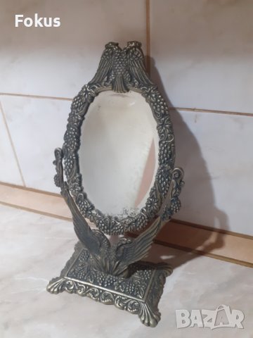 Старо настолно огледало бронз с двуглав орел