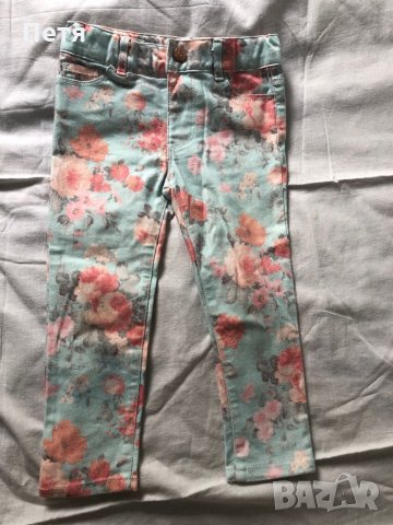 Дънки на цветя за момиче