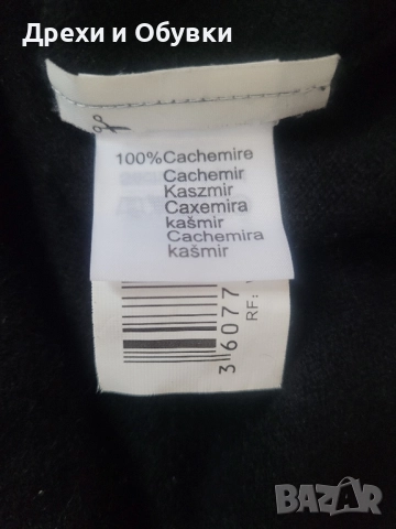 Черен пуловер 100% КАШМИР , снимка 4 - Блузи с дълъг ръкав и пуловери - 52490712