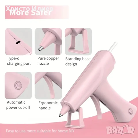 Безжичен Поялник за силикон с 20 пръчки комплект USB и звуков сигнал, снимка 6 - Поялници и запояване - 51416493