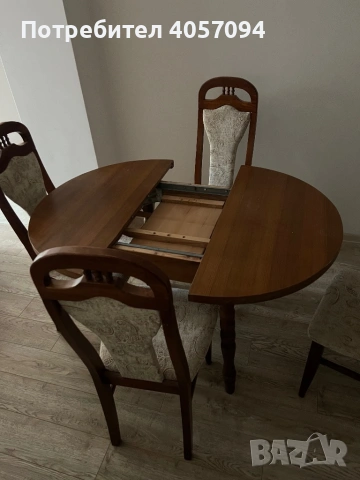 Продавам кръгла сгъваема маса., снимка 3 - Маси - 53464588