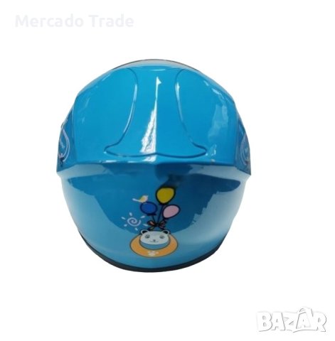 Детска каска за мотор Mercado Trade, За скутер, XS размер, Син, снимка 3 - Аксесоари и консумативи - 40405132