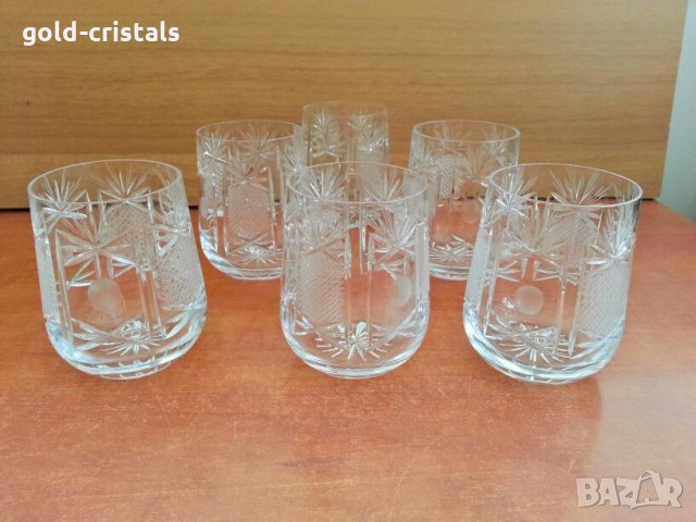  кристални чаши , снимка 6 - Антикварни и старинни предмети - 26819794