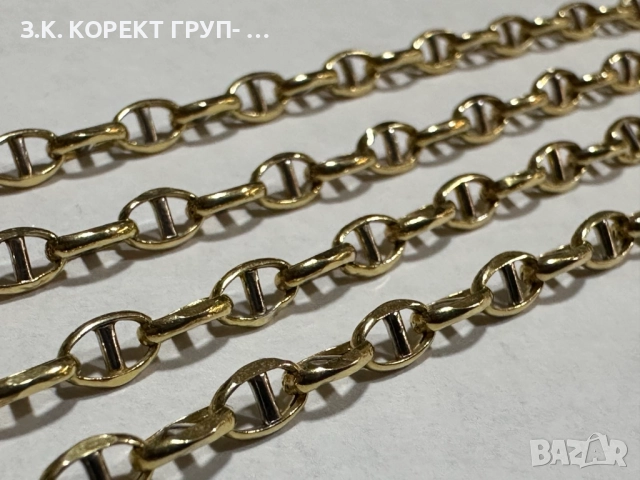 Златен синджир 14к, 3,37гр, снимка 4 - Колиета, медальони, синджири - 52741357