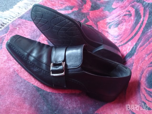 Черни Унисекс обувки от естествена кожа 43 номер , снимка 4 - Дамски ежедневни обувки - 38913885