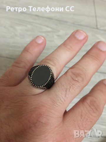 Мъжки сребърен пръстен чисто нов