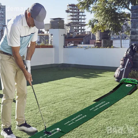 JIMITOP Putting Green Indoor - Постелка за голф с лещовидна 3D задна плоча, връщане на топката, снимка 4 - Голф - 48167453