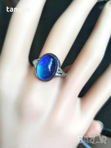 Пръстен неръждаема стомана с променящ се температурно цвят, снимка 4 - Пръстени - 27315361