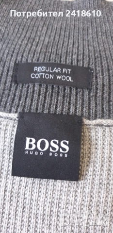 Hugo Boss Famoso Wool / Cotton  Half Zip Jumper Mens Size XL НОВО!ОРИГИНАЛ! Мъжкa Жилетка  с 3/4 Цип, снимка 3 - Пуловери - 52614467