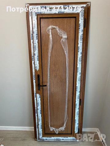 Алуминиева врата | златен дъб | с перваз, снимка 2 - Врати за баня - 52868561