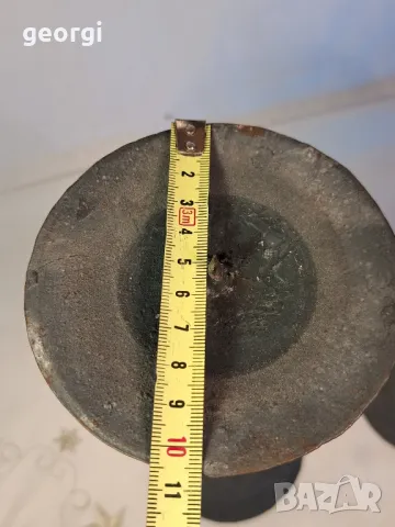 два метални чугунени свещника масив 25/3, снимка 9 - Декорация за дома - 50085443