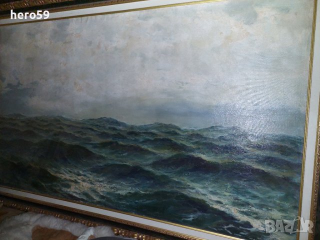 Огромна картина,масло 1943 г.размер178/110-Петър Бояджиев(1907-1963), снимка 2 - Картини - 39175557
