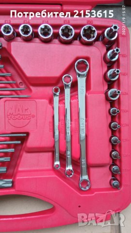 Mac Tools 62 части външни вътрешни вложки torx рамена ключове комплект  Smxt62b , снимка 6 - Други инструменти - 35384039