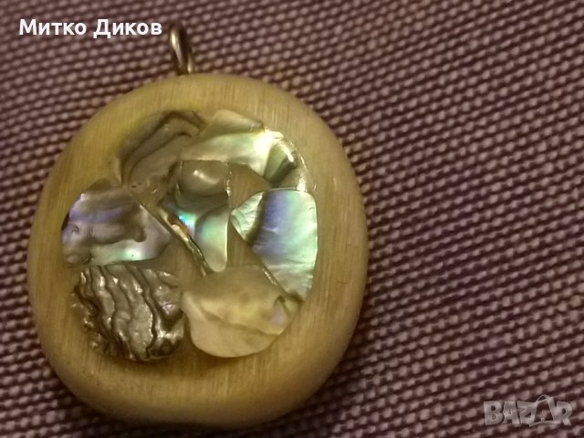 Висулка за колие седеф фи 22мм и дебелина 10мм в кутийка, снимка 5 - Колиета, медальони, синджири - 43397303