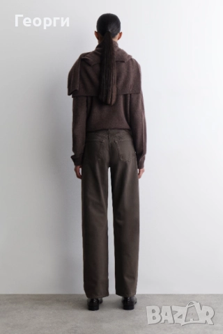 H&M широки прави дънки в стил MOM, р-р 34, допущам коментар по цената