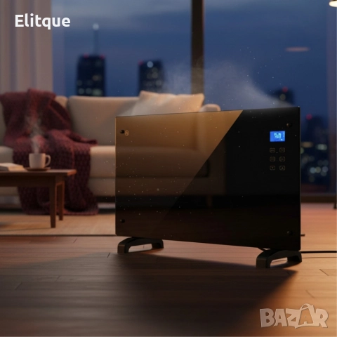 Електрически конвектор Heltes 2000W – Стилен и ефективен отоплителен уред с LCD дисплей