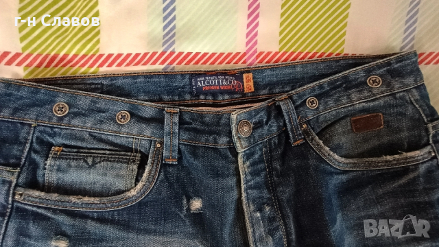 Дънки ALCOTT&CO / LEOX DENIM мъжки 2 броя, размер 36, снимка 8 - Дънки - 52689847