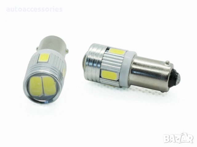 3000051350 Комплект LED диодни габаритни крушки AMIO BA9S T4W, снимка 1 - Аксесоари и консумативи - 28394852