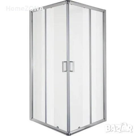 Квадратна душ кабина SQUARE, 80х80х190 см, прозрачно стъкло, хром