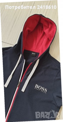 Hugo Boss Cotton Authentic Jacket Mens Size S ОРИГИНАЛ! Суичер с цял Цип!, снимка 8 - Спортни дрехи, екипи - 33069652