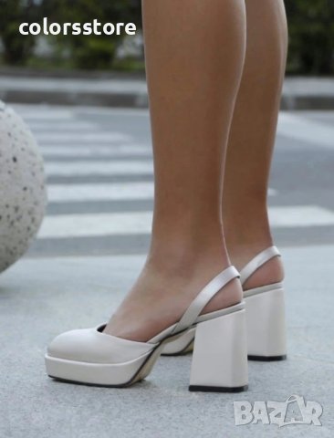 Сандали на ток - бежов сатен - VSN3-1, снимка 2 - Сандали - 35901419