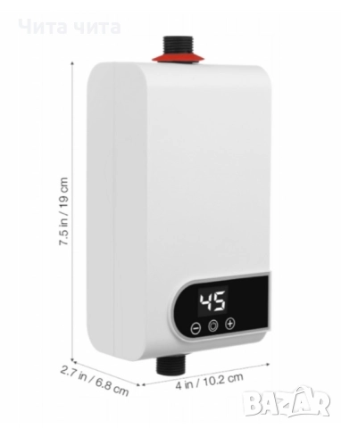Проточен бойлер 3500W с дигитален дисплей – Моментална топла вода без чакане, снимка 7 - Бойлери - 52653637