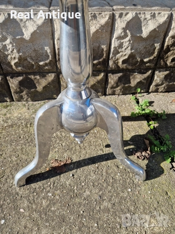 Чудесна антикварна алуминиева градинска масичка , снимка 7 - Градински мебели, декорация  - 52804024