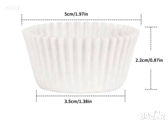 50 бр Кафяви черни бели хартиени капсули кошнички за бонбони и  кексчета мъфини парти, снимка 2 - Форми - 30275621