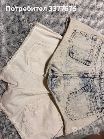 H&M бели къси дънки панталони, снимка 4 - Дънки - 43960413