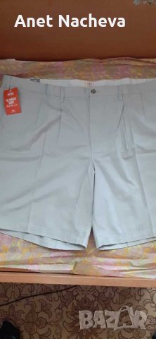  Мъжки  панталони, къси летни, огромни, бежови  -XXXL, снимка 2 - Панталони - 28559247
