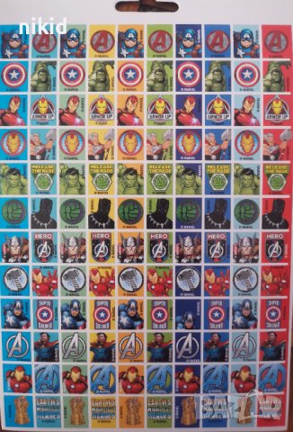 200 бр Avengers Отмъстителите книжка албум самозалепващи лепенки стикери, снимка 4 - Други - 37977680