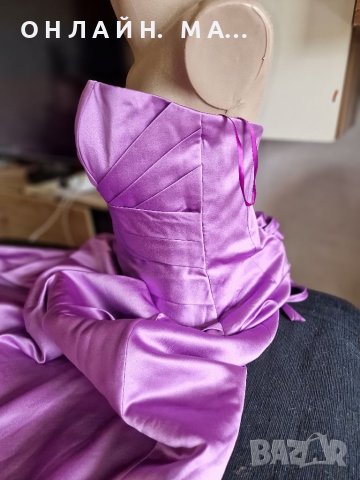 Дълга сатен коприна   рокля. , снимка 6 - Рокли - 40257578