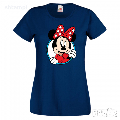 Дамска тениска Set for Couples Minnie 2 Подарък,Изненада,Рожден ден,, снимка 5 - Тениски - 36530929