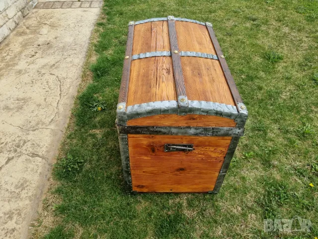 Стар дървен сандък/ракла/скрин, снимка 4 - Антикварни и старинни предмети - 49159844