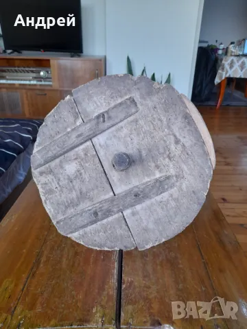 Старо дървено колело от чекрък, снимка 2 - Други ценни предмети - 49130999