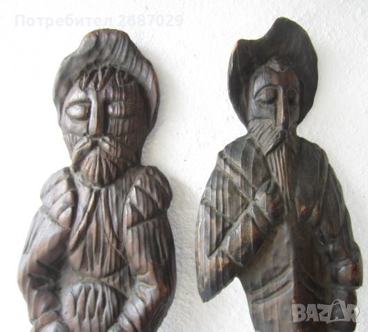 Големи Дон Кихот Санчо Панса вилица лъжица дърворезба,  фигура дърво дървен, Witco 