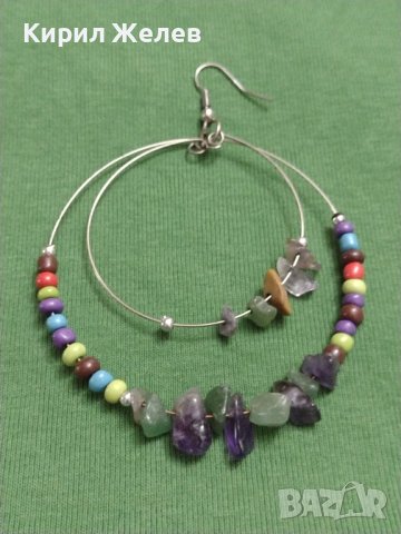 Ефектни АРТ обеци с мъниста и камъни кристали без забележки 37413, снимка 5 - Обеци - 40410603