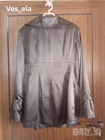 Черен тренчкот / шлифер размер, снимка 2 - Палта, манта - 48837557