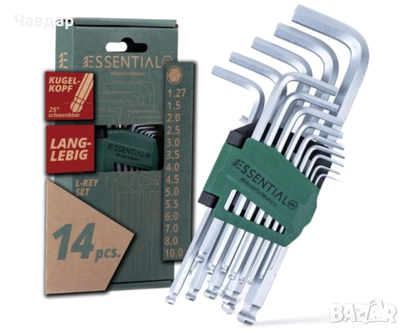 Wiha Essential-комплекти професионални шестограми(14 бр), снимка 2 - Други инструменти - 52091007